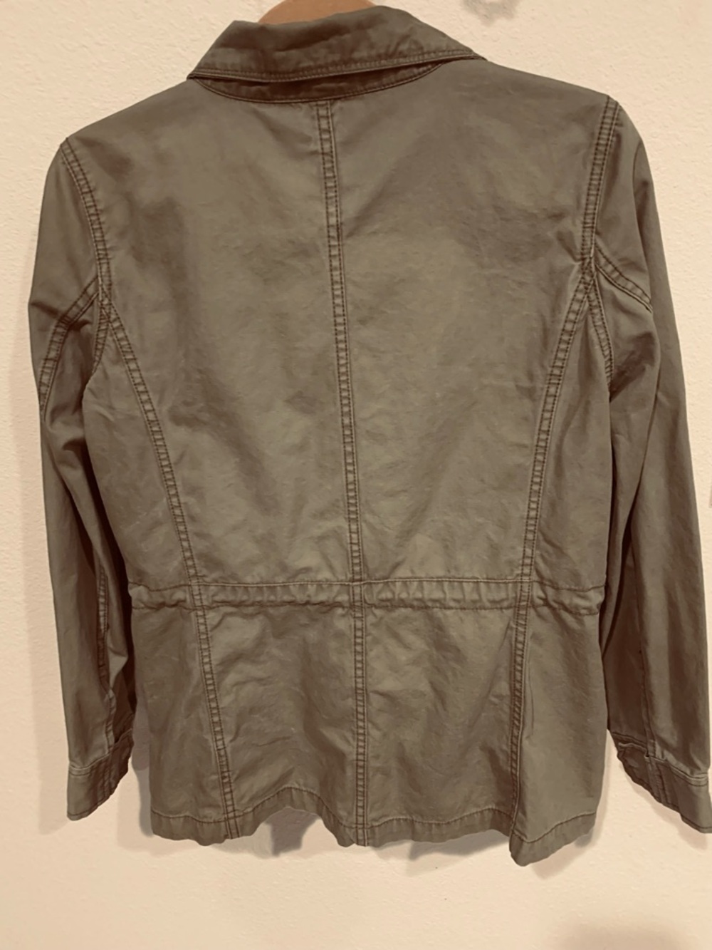 Women’s Madewell Olive Cotton Utility Fleet Jacket, M - Picture 3 of 9